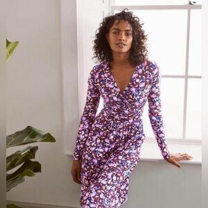 NWOT Boden Layla Jersey Dress Fallen Peony Size 6